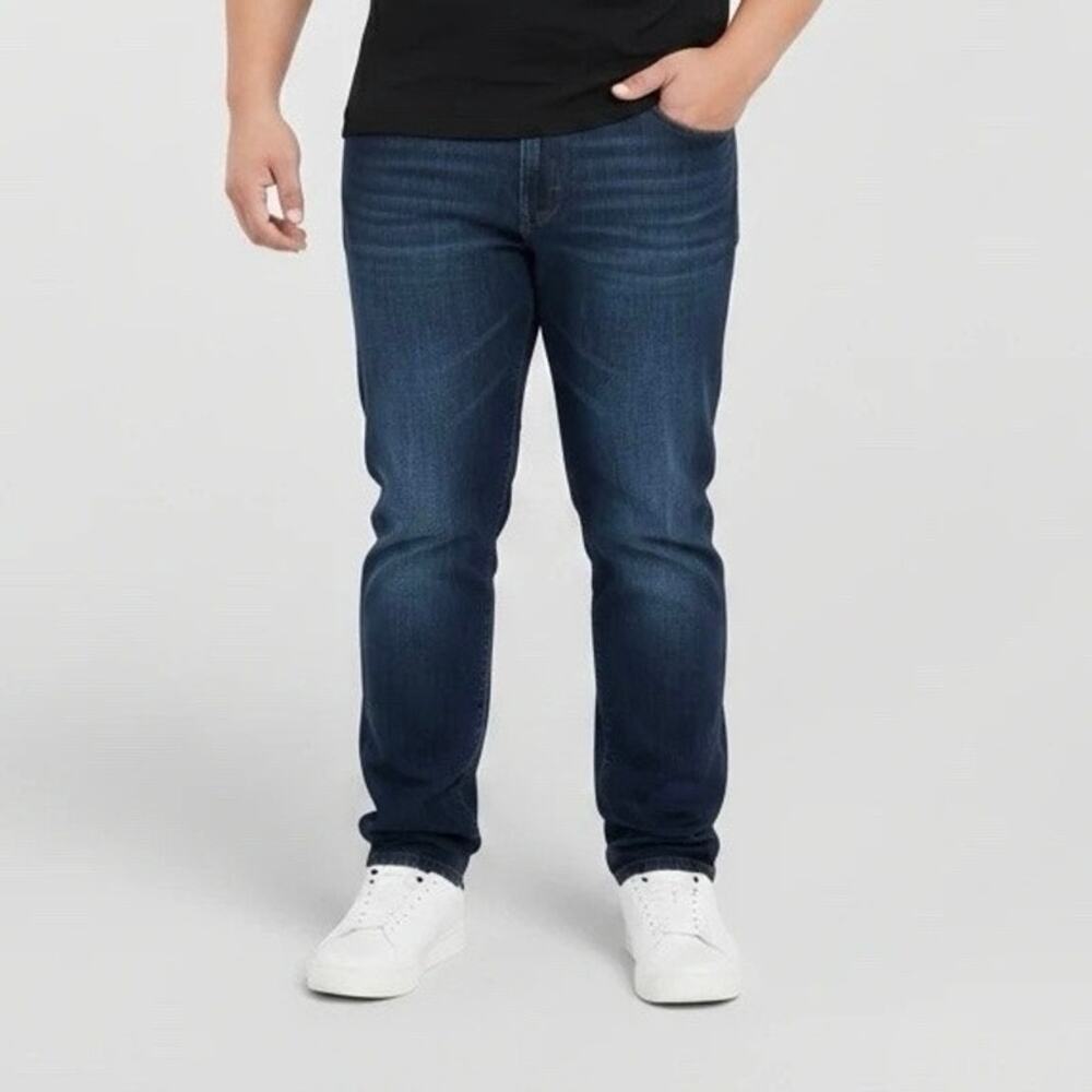 Calvin Klein Jeans Mens Blue Denim Jeans 38W x 32L Straight Fit Stretch